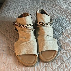 Blowfish Malibu leopard strap sandals